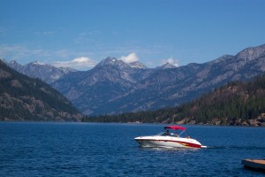 Boat on Lake Chelan